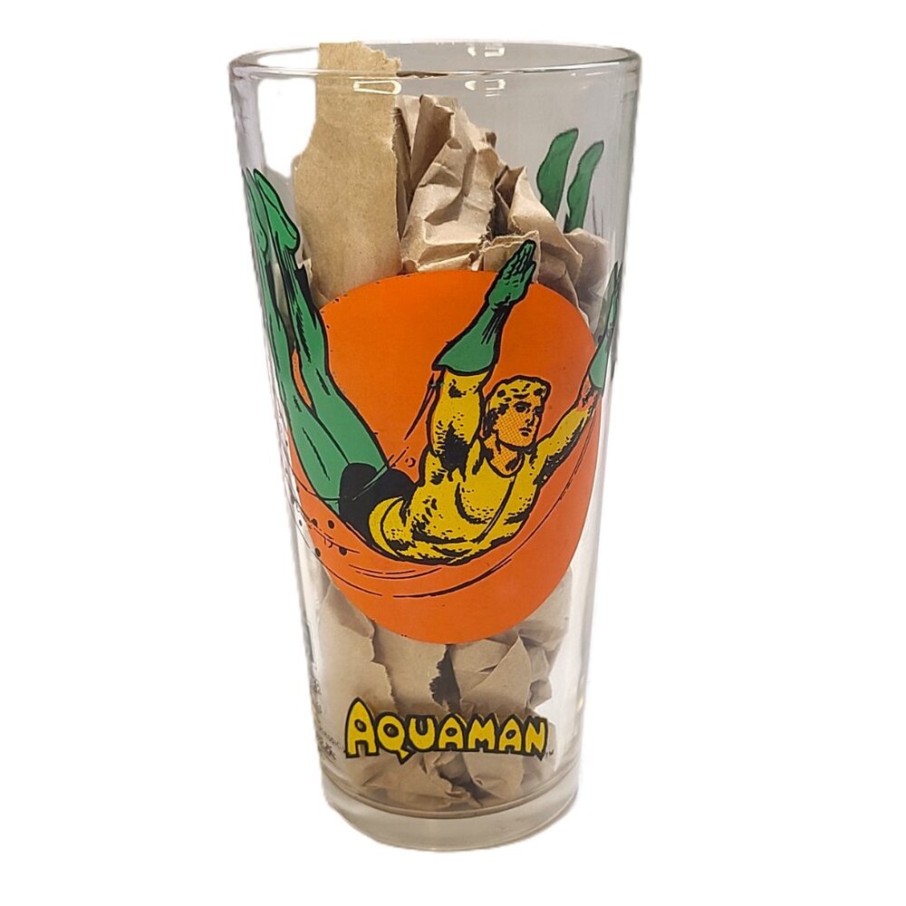 1976 Pepsi Super Series AQUAMAN  Glass Series Cola Soda DC Comic Superhero - Picture 2 of 6